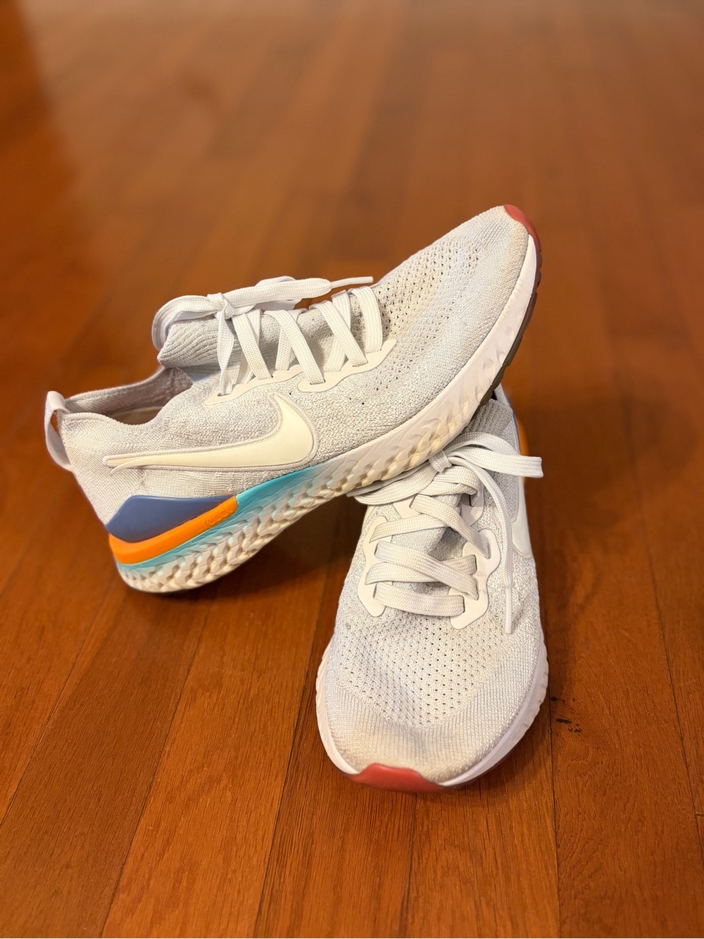 Nike | White Knit Epic React Flyknit 2.0 Sneakers
